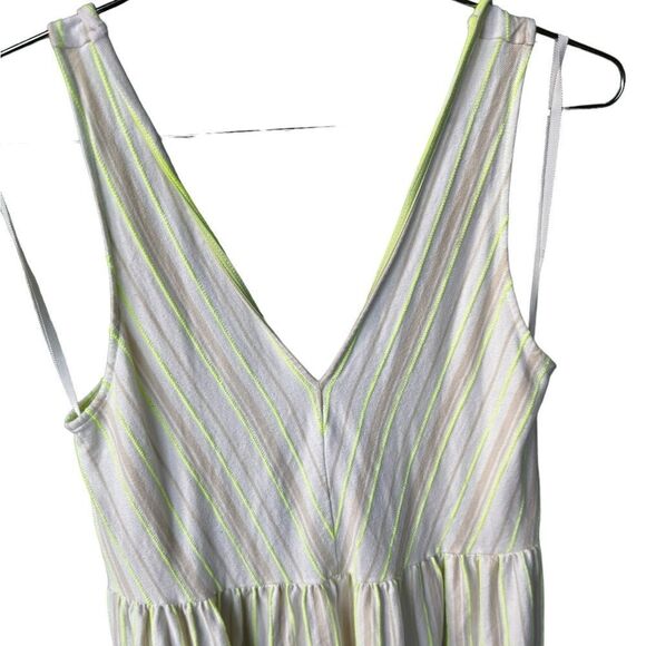 Anthropologie Striped Tier Maxi Dress neutral motif S - Picture 4 of 8